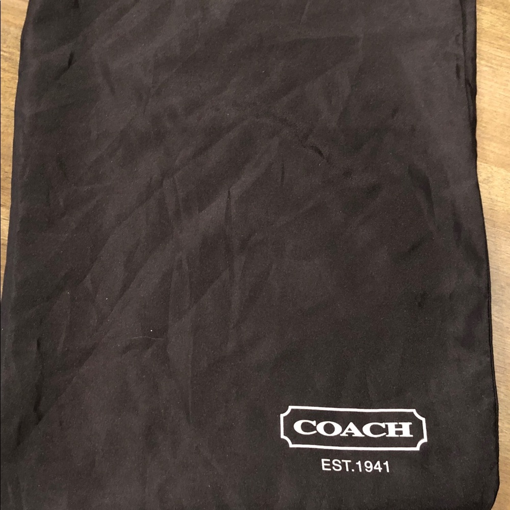Coach Dark Brown Dust Bag with Cream Logo